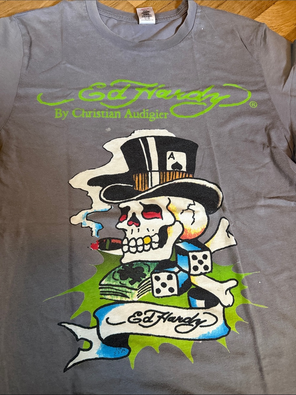 Vintage Ed Hardy skull graphic Tee